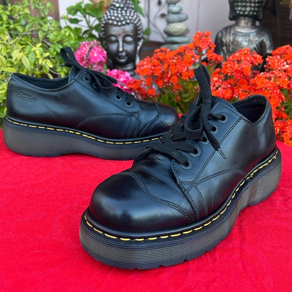🏴󠁧󠁢󠁥󠁮󠁧󠁿 Dr. Martens MIE Vintage Chunky Cap Toe Platform Oxfords UK 5 - Picture 4 of 17